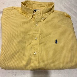 Mens Ralph Lauren Classic Fit Button Up - Yellow